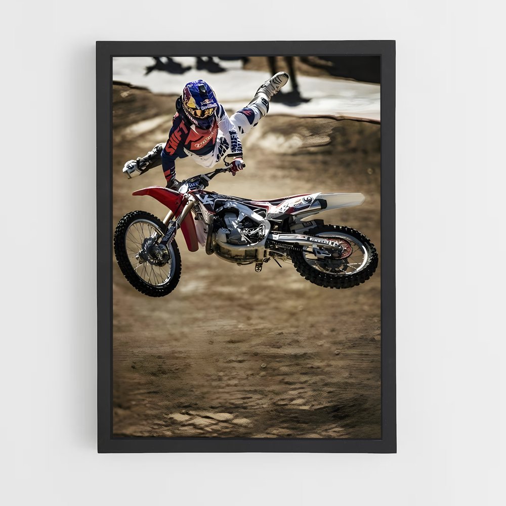 Poster Tricks en Plein Vol – affiche Motocross freestyle (vue 2)